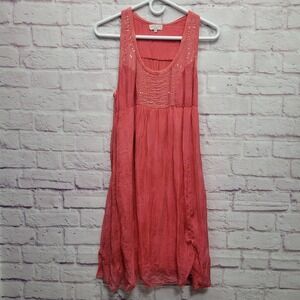 Y2K H Trend 100% Silk Babydoll Mini Dress Sz XS Boho Party Indie Crinkle *FLAW